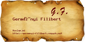 Germányi Filibert névjegykártya